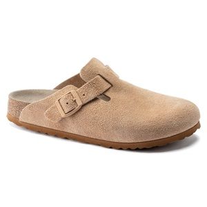 NIB Birkenstock Boston Suede Leather Clay Clogs Regular Width.